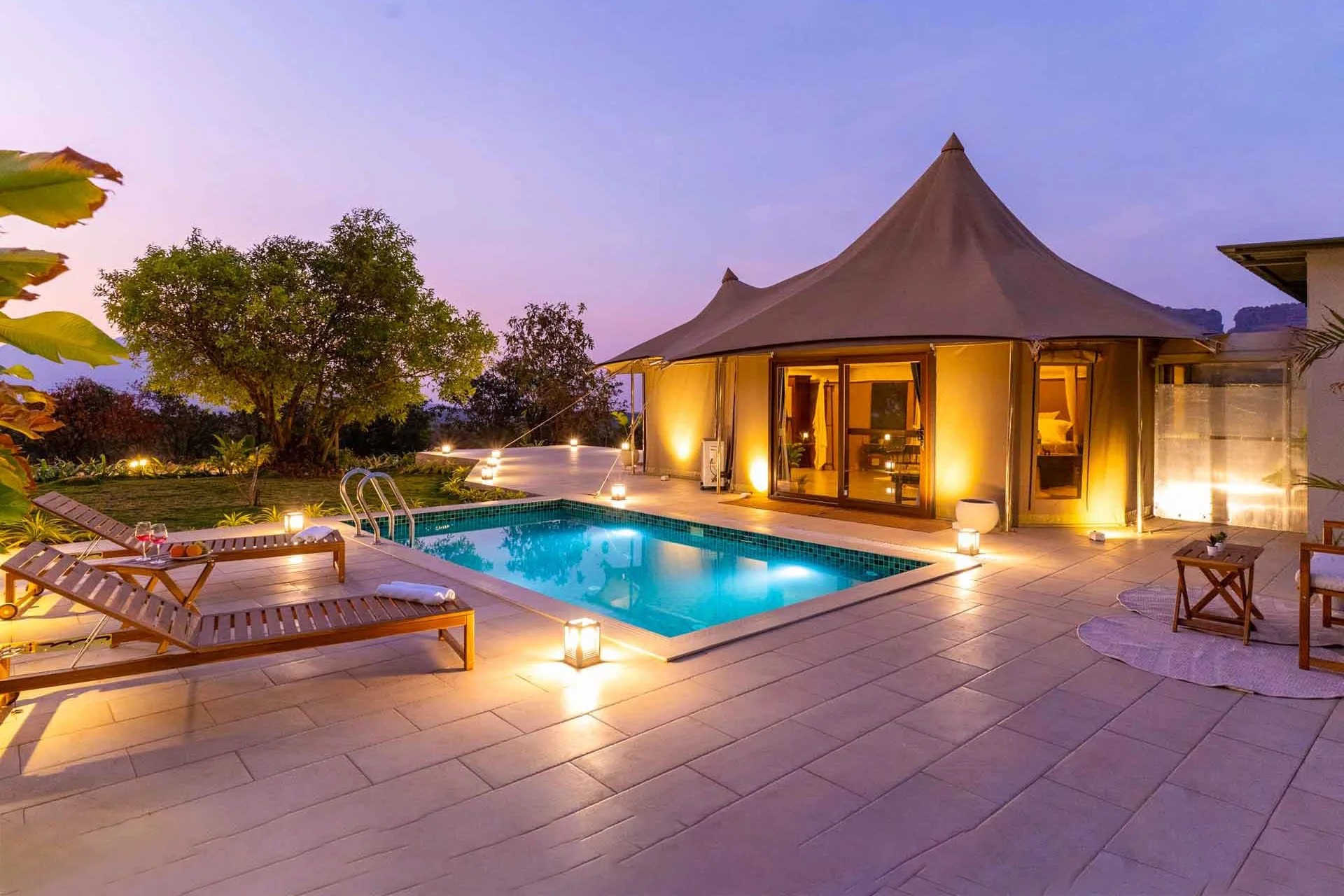 3 Room Tent with Private Pool in Lonavala - VODMH308-Lonavala-banner